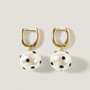 Trends18K Gold Plated Polka Dot Faux Pearl Luxury Casual Earrings